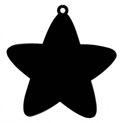 Baza Blank Acril Negru - Stea - S09 - 100x100 mm Baza Blank Acril Negru - Stea - S09 - 100x100 mm