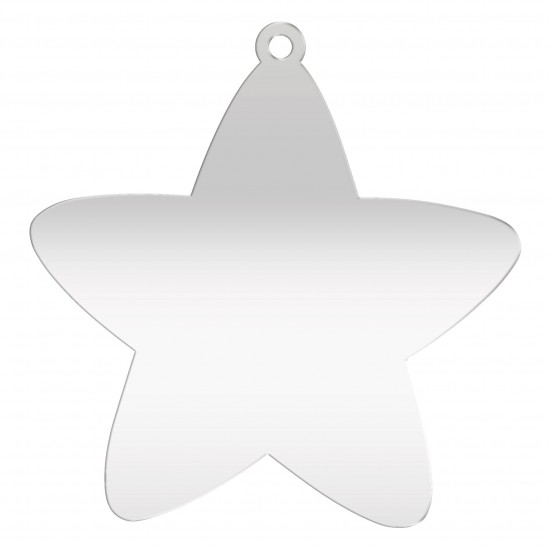 Baza Blank Oglinda Argintie - Stea - S09 - 100x100 mm