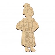 Baza Blank Femeie in Port Popular - Banat - 95x45 mm