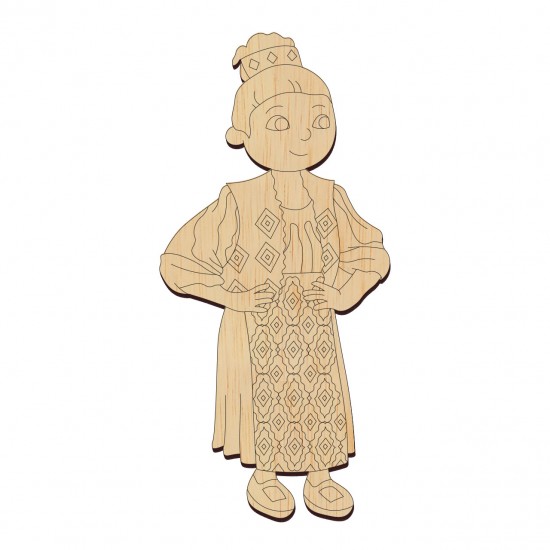 Baza Blank Femeie in Port Popular - Banat - 95x45 mm Baza Blank Femeie in Port Popular - Banat - 95x45 mm