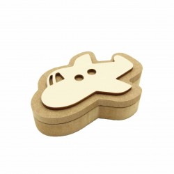 Cutie blank pentru Mot - Avion - 12x8 cm