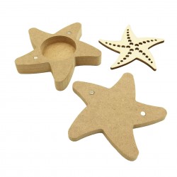 Cutie blank pentru Mot - Stea de Mare - 11.5x11.5 cm