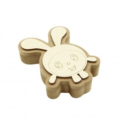 Cutie blank pentru Mot - Baby Iepuras - 12.5x9 cm