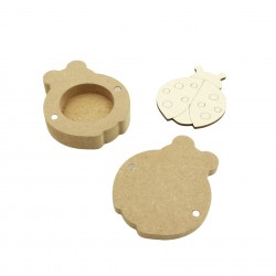 Cutie blank pentru Mot - Buburuza - 10x8 cm