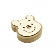 Cutie blank pentru Mot - Cap Ursulet - 10x9 cm