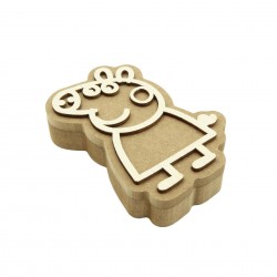 Cutie blank pentru Mot - Porcusor - 13x9.5cm