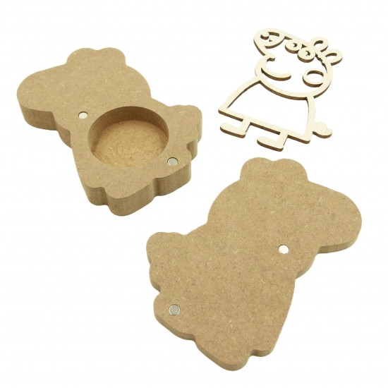 Cutie blank pentru Mot - Porcusor - 13x9.5cm