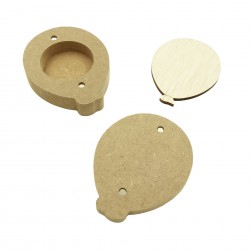 Cutie blank pentru Mot - Balon - 10x8 cm