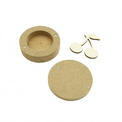 Cutie blank pentru Mot - Cirese - 7.5x7.5 cm