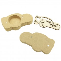 Cutie blank pentru Mot - Masina - 12x7 cm