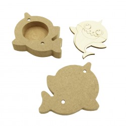 Cutie blank pentru Mot - Rechin - 12x9.5 cm