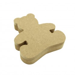 Cutie blank pentru Mot - Silueta Urs - 12x11 cm