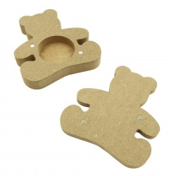 Cutie blank pentru Mot - Silueta Urs - 12x11 cm