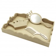 Set pentru Gatitul Miresei - Tematica Coroana - 4 Piese - Blank