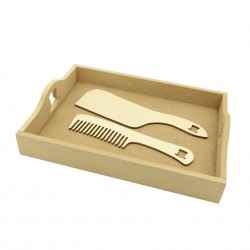 Set Blank pentru Gatitul Mirelui - Model Joben - Tava + Satar + Pieptene