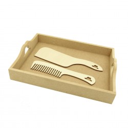 Set Blank pentru Gatitul Mirelui - Model Palarie - Tava + Satar + Pieptene