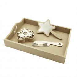 Set Blank - Model Printesa - Tava + Oglinda + Cutie + Pieptene