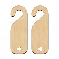 Door Hanger - Placute Usa - Door Tag - Agatatori Usa - Inima Decupata - Set 2 Bucati Blank