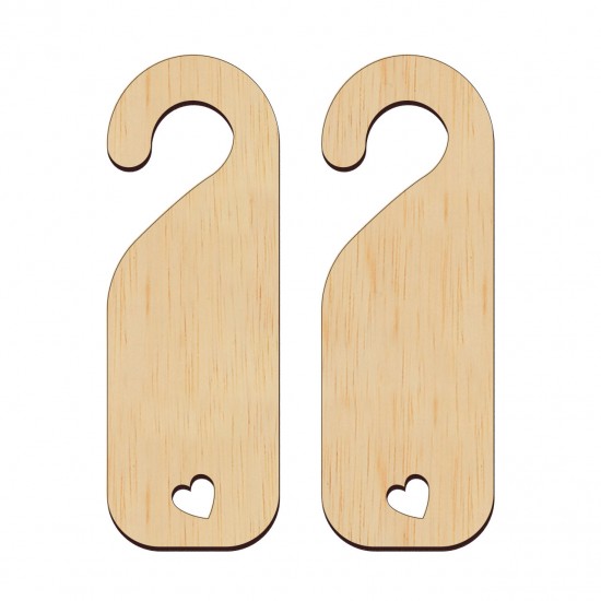 Door Hanger - Placute Usa - Door Tag - Agatatori Usa - Inima Decupata - Set 2 Bucati Blank