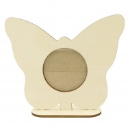 Rama Foto Blank din Lemn - Fluture - 20x16 cm