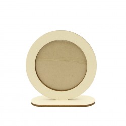 Rama Foto din Lemn Blank - Rotunda - 13x13 cm