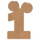 Blank Cifra Unu cu Urechi si Funda - 40x27x1.8 cm