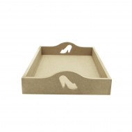 Tava MDF Blank - Interior A4 - Tava pentru Gatitul Miresei - Tava Mot - T55 - A4 - Pantof