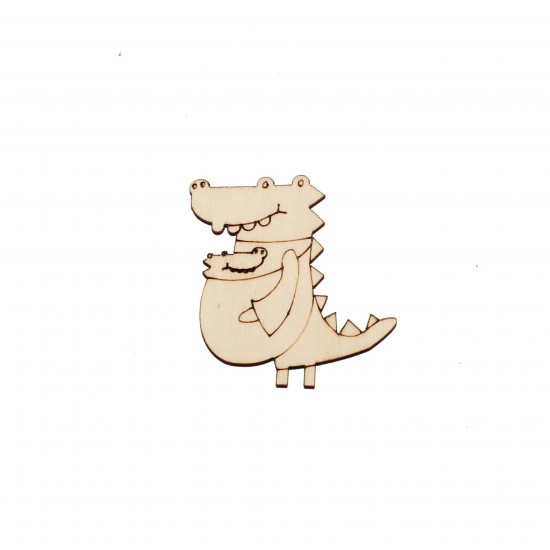 Baza blank Crocodil cu Pui - 50x50 mm