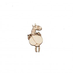 Baza blank Zebra cu doi Pui Gravata - 50x27 mm