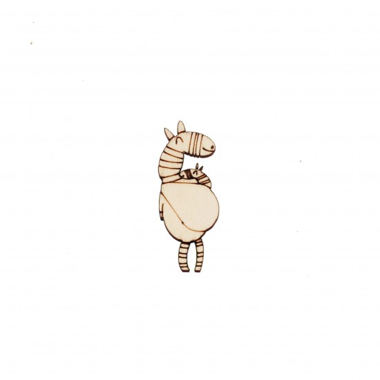 Baza blank Zebra cu Pui Gravata - 50x20 mm