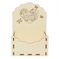 Cutie tip Plic din Lemn - 1 Martie