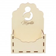 Cutie tip Plic din Lemn - 8 Martie