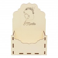 Cutie tip Plic din Lemn - 8 Martie - Fluturasi