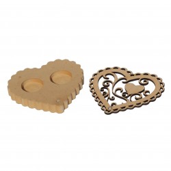 Cutie Verighete Inima Blank