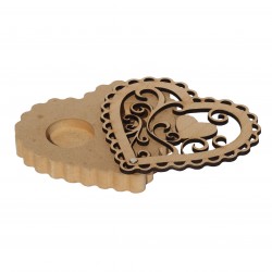 Cutie Verighete Inima Blank