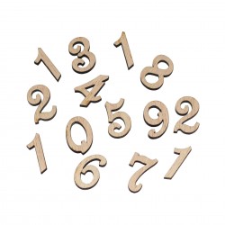 Set Numere Ceas - H-2.5cm - Blank