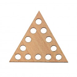 Baza din lemn pentru Crosetat - Triunghi - Fag - 10x8.6cm - 12o - 10mm