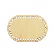 Baza din lemn pentru Crosetat - Oval - Albasia - 15x10cm - 41o - 6mm