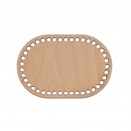Baza din lemn pentru Crosetat - Oval - Fag - 15x10cm - 41o - 6mm