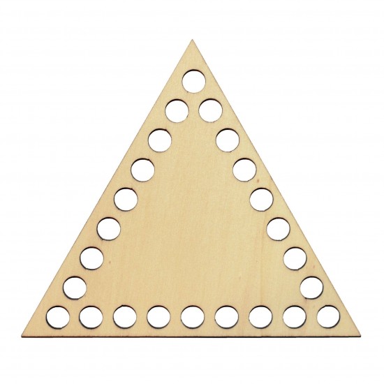 Baza din lemn pentru Crosetat - Triunghi - Albasia - 15x13cm - 24o - 10mm