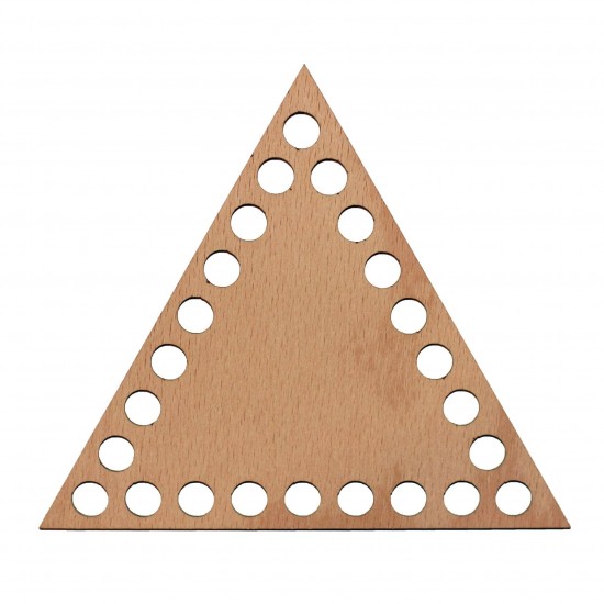 Baza din lemn pentru Crosetat - Triunghi - Fag - 15x13cm - 24o - 10mm
