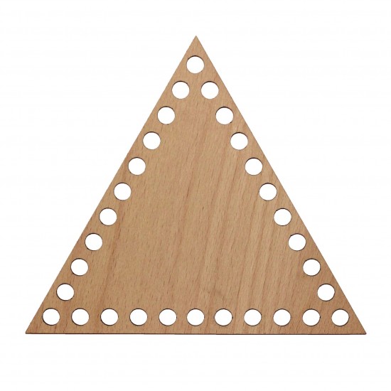 Baza din lemn pentru Crosetat - Triunghi - Fag - 20x17cm - 30o - 10mm