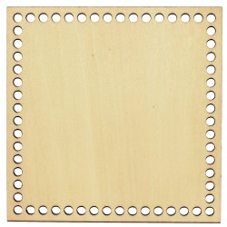 Baza din lemn pentru Crosetat - Patrat - Albasia -15x15cm - 60o - 6mm