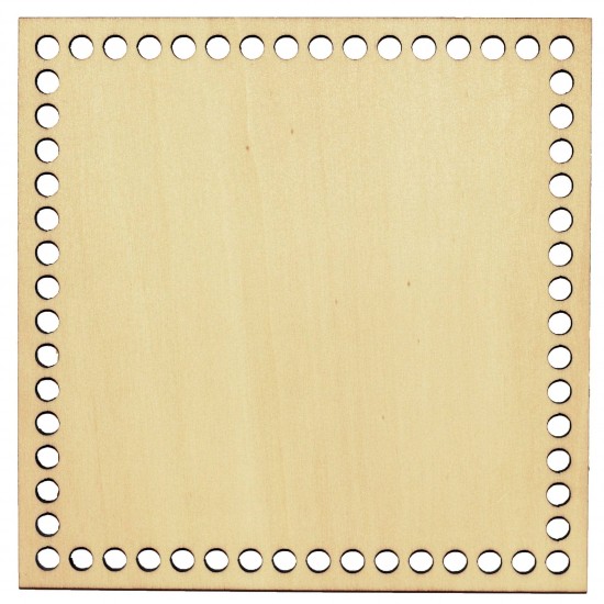 Baza din lemn pentru Crosetat - Patrat - Albasia -15x15cm - 60o - 6mm