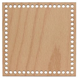 Baza din lemn pentru Crosetat - Patrat - Fag -15x15cm - 60o - 6mm