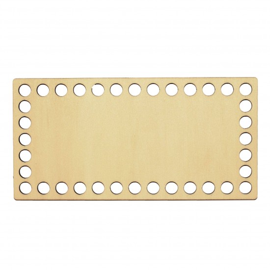 Baza din lemn pentru Crosetat - Dreptunghi - Albasia - 20x10cm - 38o - 10mm