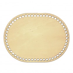 Baza din lemn pentru Crosetat - Oval - Albasia - 20x15cm - 58o - 6mm