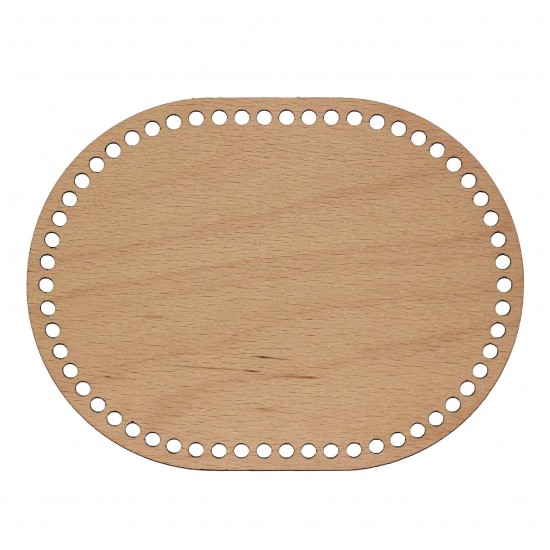 Baza din lemn pentru Crosetat - Oval - Fag - 20x15cm - 58o - 6mm