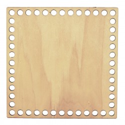 Baza din lemn pentru Crosetat - Patrat - Albasia - 20x20cm - 48o - 10mm