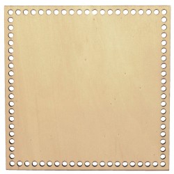 Baza din lemn pentru Crosetat - Patrat - Albasia -20x20cm - 80o - 6mm